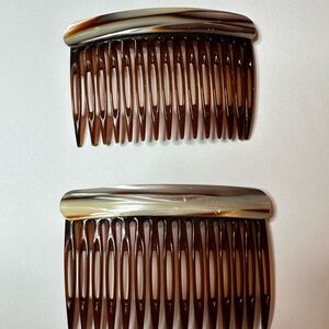 French Luxe MOP Hair Combs Lot of 2